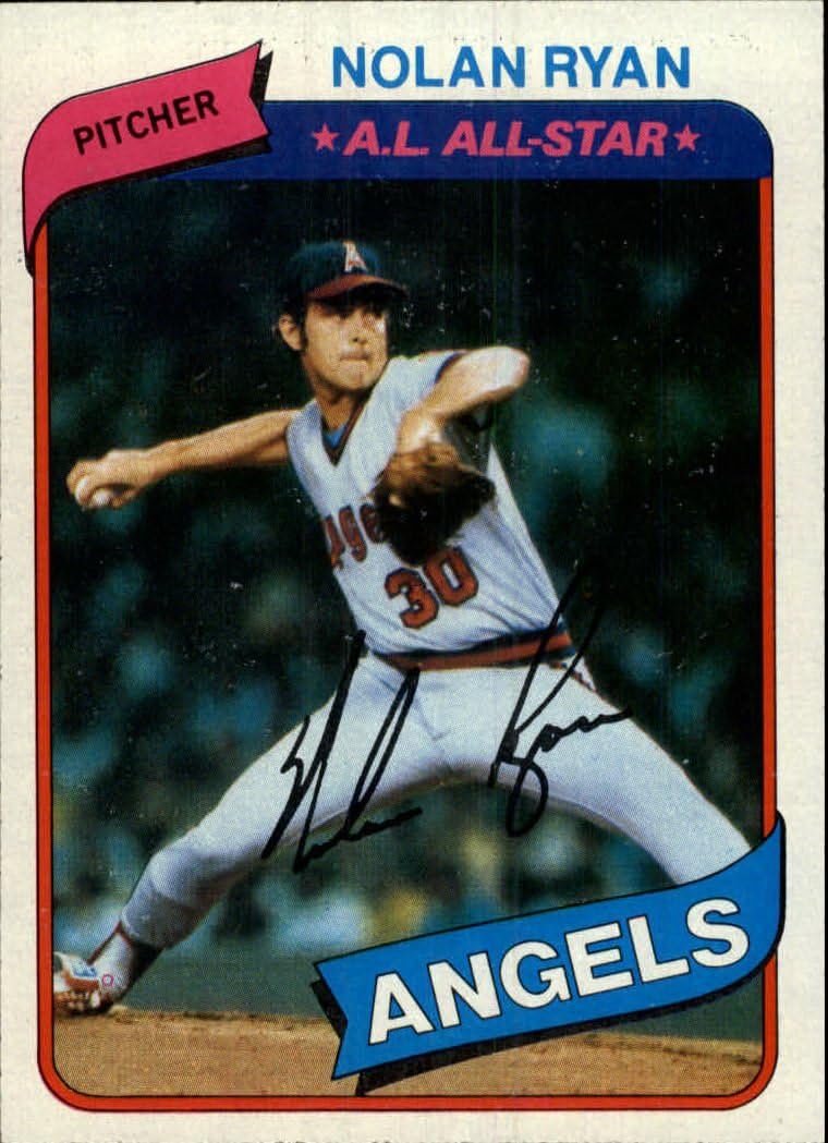 1980 Topps Baseball Card #580 Nolan Ryan