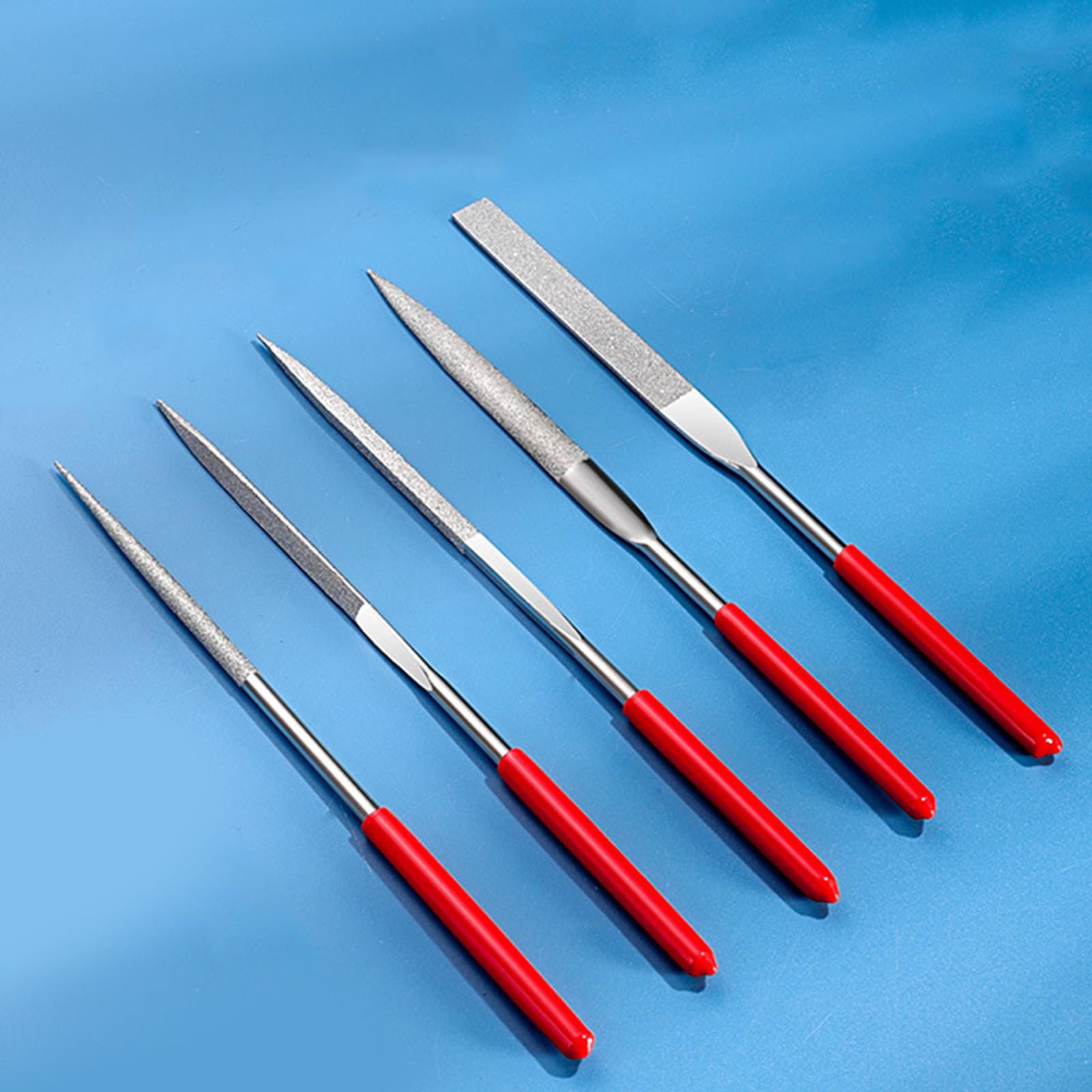 Juego de 5 limas de aguja de acero, mini limas de mano para madera, plástico y metalurgia