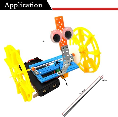 Miniatura 5 de EUDAX 100 piezas STEM Toys eje redondo de caña para bricolaje juguete RC coche, barco, helicóptero, pieza de modelo (0.079 in x 2.756 in)