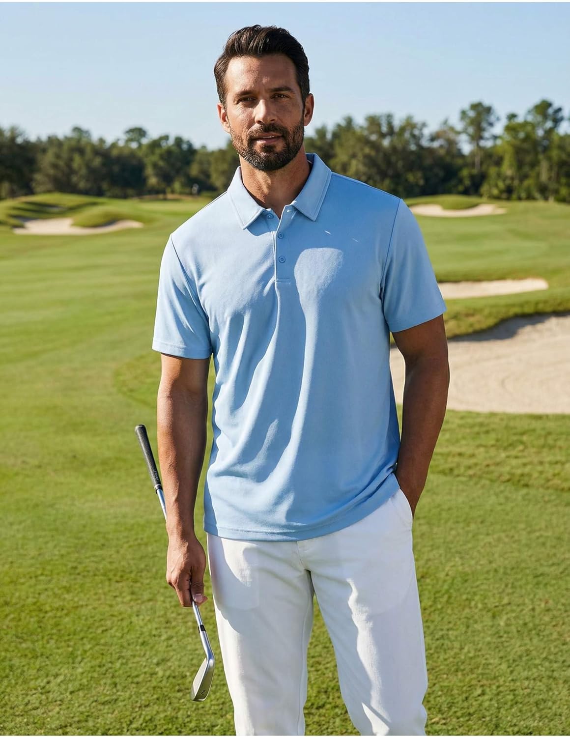 COOFANDY Mens Polo Shirts Short Sleeve Golf Shirt UPF50+ Moisture Wicking Quick Dry Collared Performance Polo Shirts for Men - Image 4