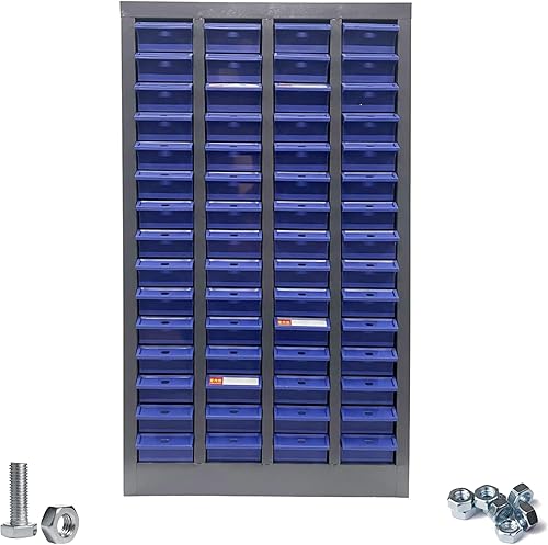 60 piezas de almacenamiento de cajones Gabinete Organizador de garaje para almacenamiento de tuercas de perno Acero ABSPS Material Cajón Tamaño 7.8