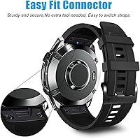 Vista 3 de ZPJPPLX 26mm Compatible with Garmin Fenix 8 AMOLED 51mm/8Pro/7X Pro/6X Pro/7X/6X/5X Plus/5X bands,Silicone watch band for Descent Mk2i MK3i