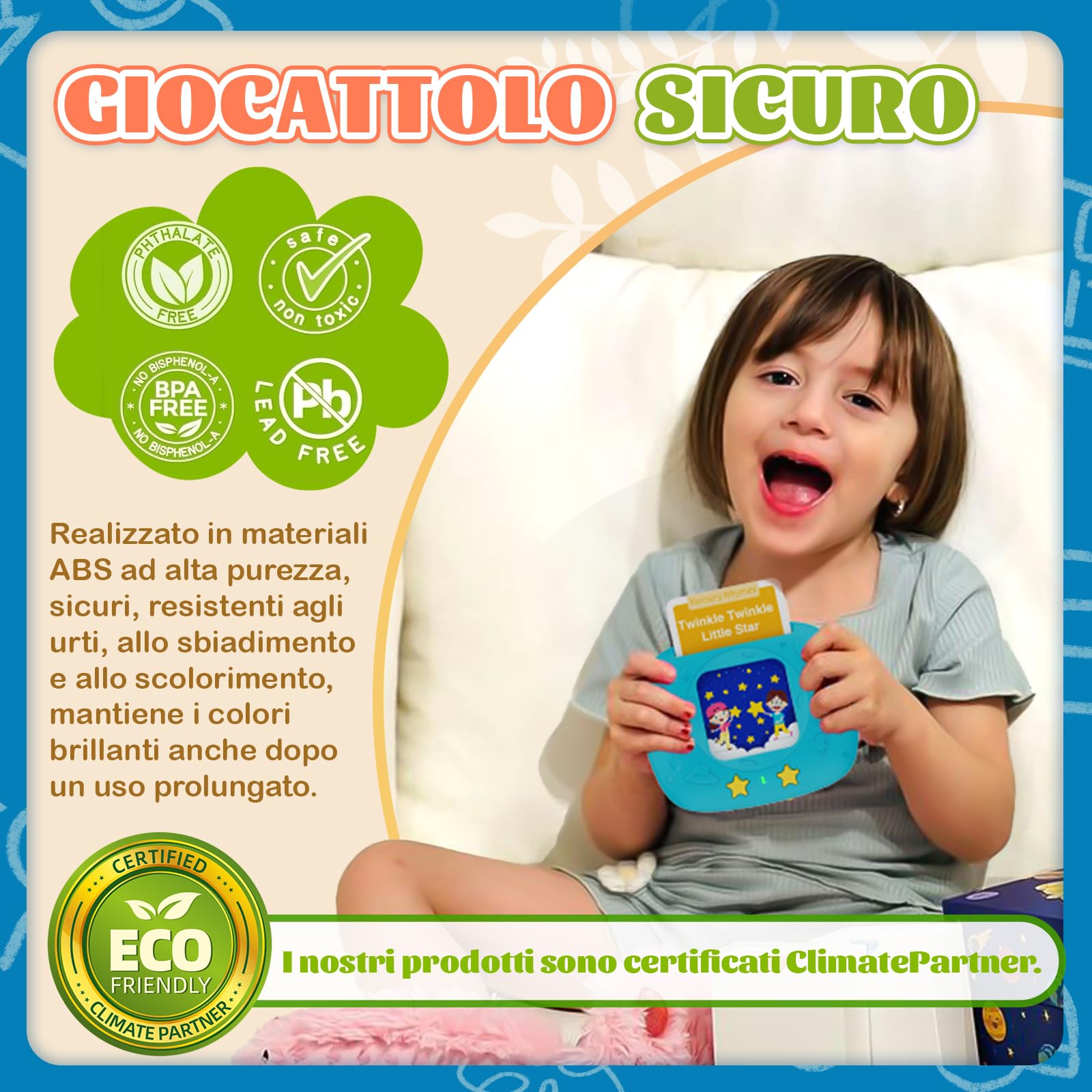 Giochi Bambini 2 Anni, Giochi Montessori, Flashcard in Italiano e inglese con 432 Parole, Amico Vocabolo Gioco Viene Fornito con 216 Carte,Regali e Giocattoli per Ragazze e Ragazzi dai 2 Anni in Su