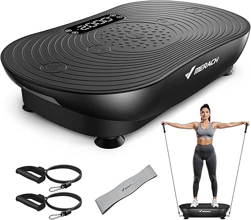 MERACH Vibration Plate Exercise Machine, Vibrating Platform for Lymphatic Drainage