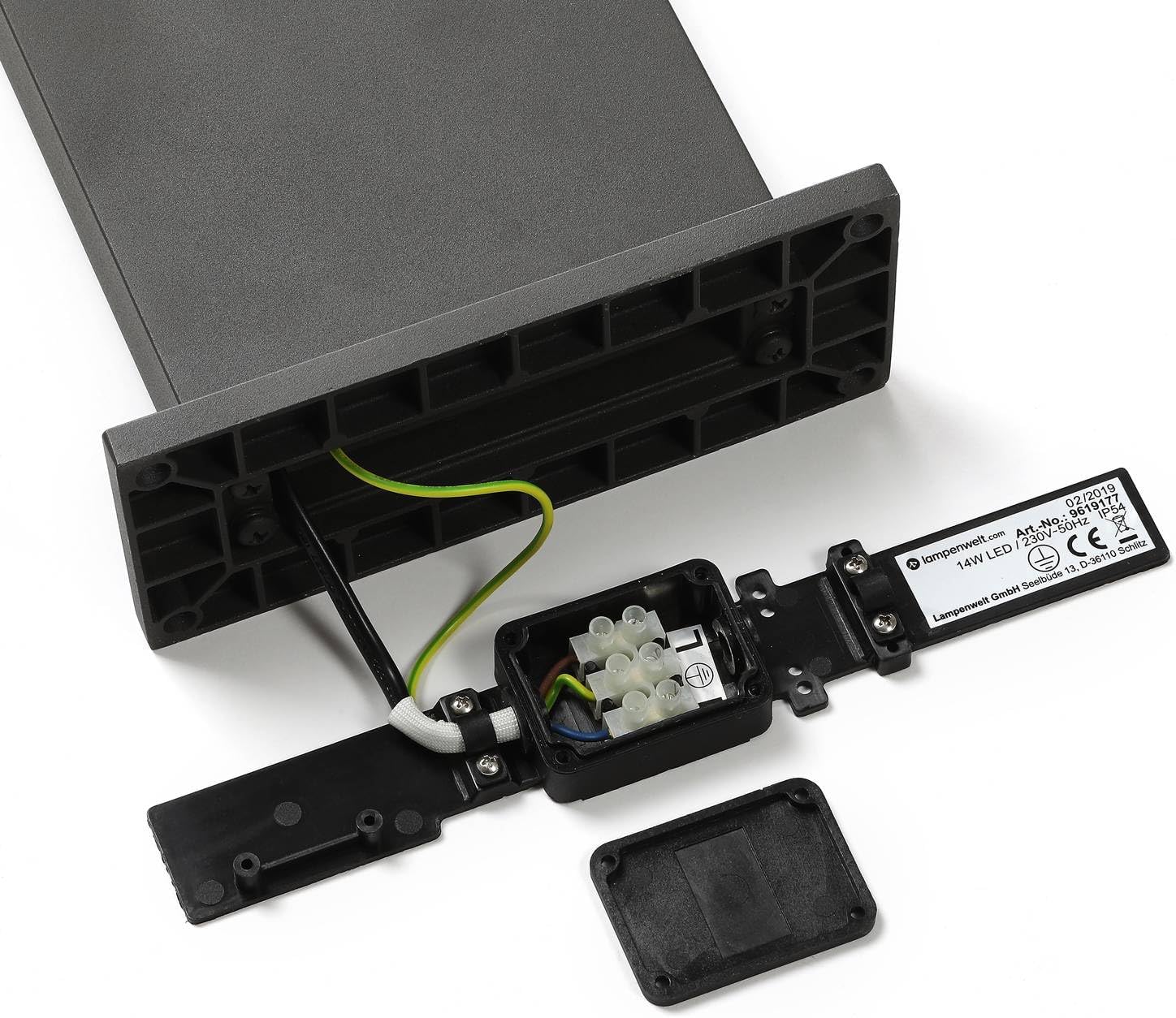 Lucande Silvan LED Outdoor Path Light wiring compartment