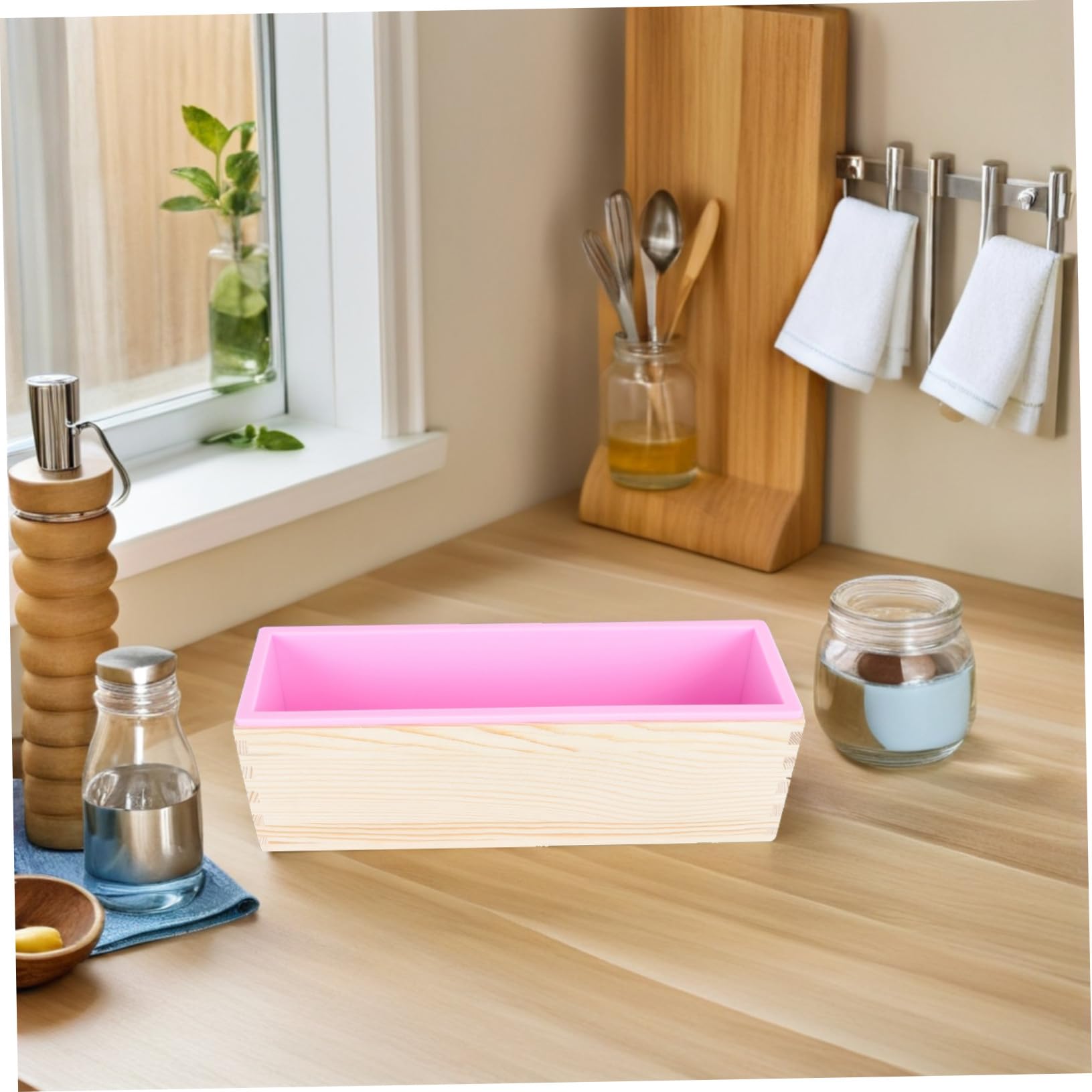 ULTECHNOVO Brotbackschale Holzbackform Nicht -stiak -kuchenform Quadratische Kastenform Toast Backform Brotbackformen