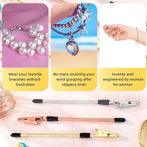 Miniatura 7 de Herramienta de pulsera, ayudante de joyería, pulsera de mano, equipo de fijación y enganche, para joyería, pulsera, collar, cierre de reloj,