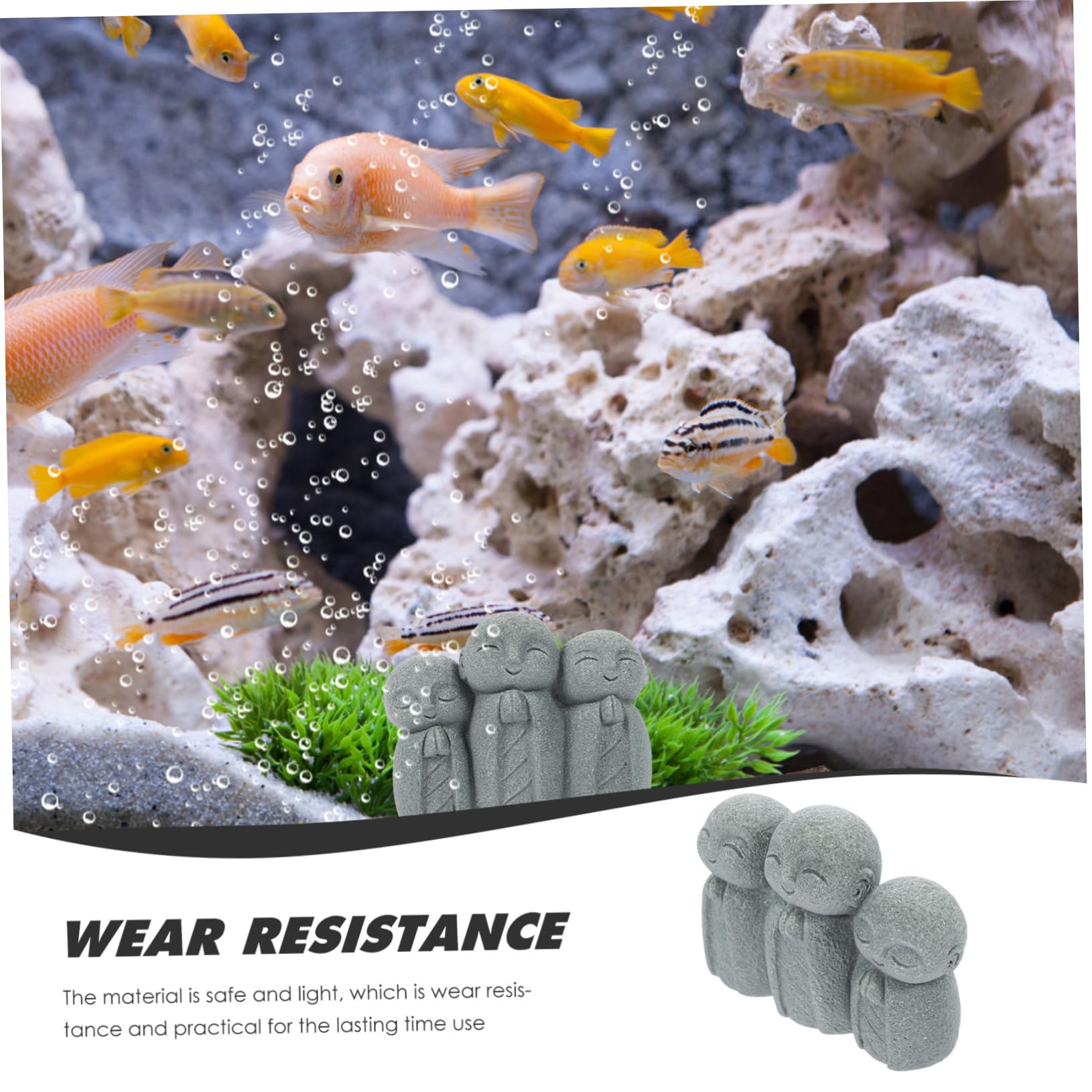 Cabilock 4 Estatuas De Buda Subacuáticas Accesorios para Peceras Esculturas De Buda para Decoración del Hogar Y Acuario.