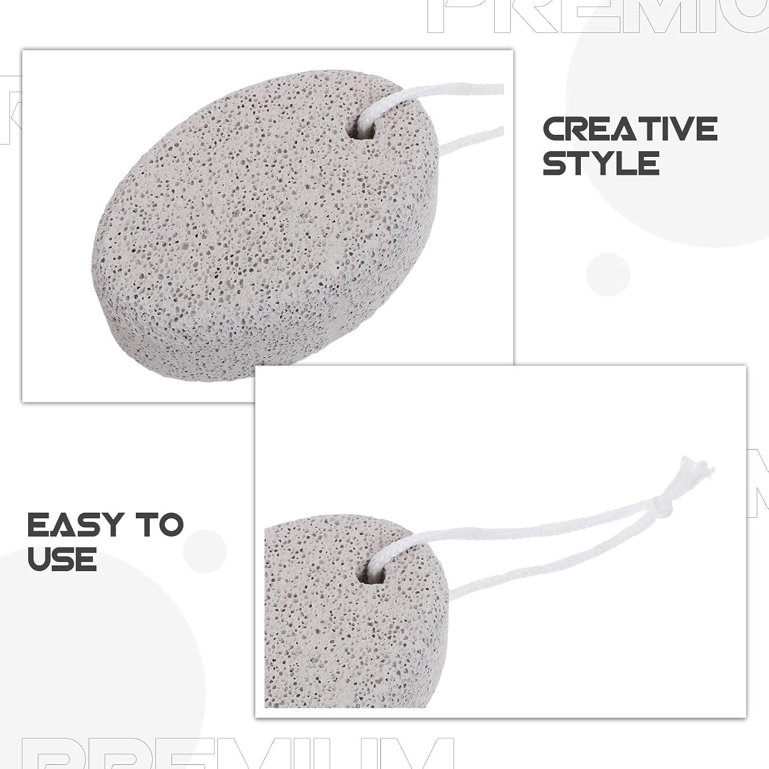 2pcs Reusable Pumice Stone for Foot Dead Skin Removal with Easy to Hold Shape Gentle Performance Foot Scrubber Stone and Cracked Heels for Shower and Spa Use