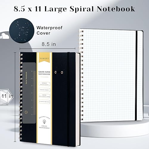 Miniatura 56 de Yoment Cuaderno de espiral con puntos y viñetas de 8.5 x 11 pulgadas, tamaño A4, cuadrícula de puntos grandes, papel de punto grueso de 3.53 oz/m²