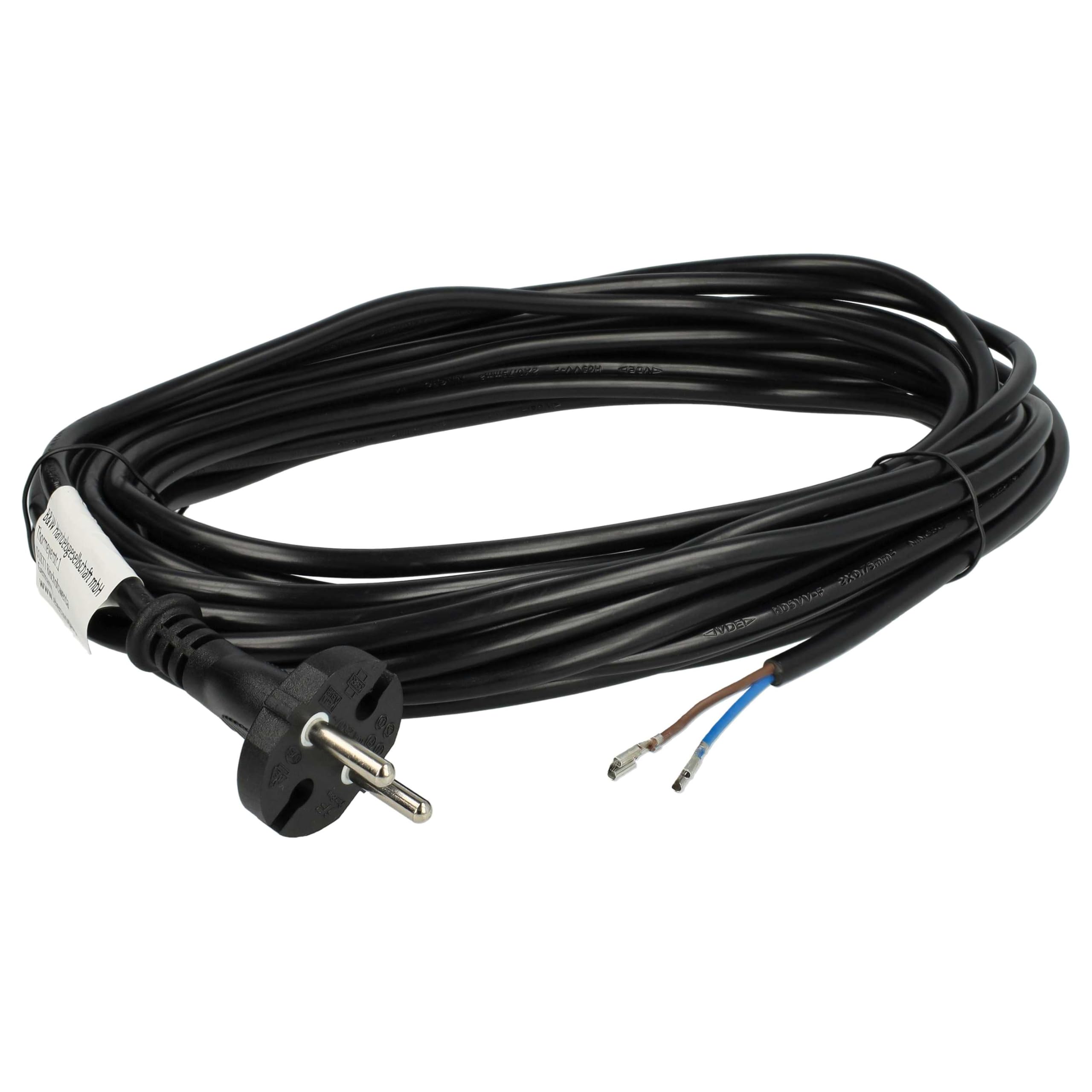 Cavo Di Alimentazione Vhbw 6m Per Aspirapolvere Kärcher (T12/1, SE4001, NT702, Ecc.) - Ricambio 1000W, Spina A 2 Poli