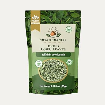 Nova Organics Premium Dried Ugwu Leaves Fluted Pumpkin Leaves 100% Natural Vegetable - 85g / 3oz