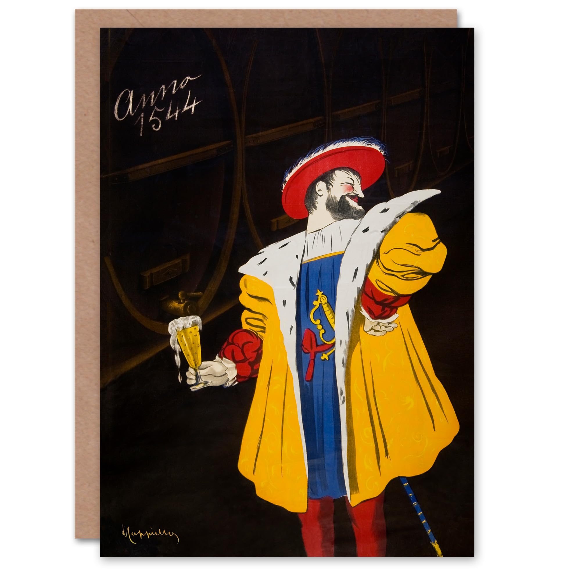 Artery8 Leonetto Cappiello Art Card Vintage Fort Carre Beer Advert