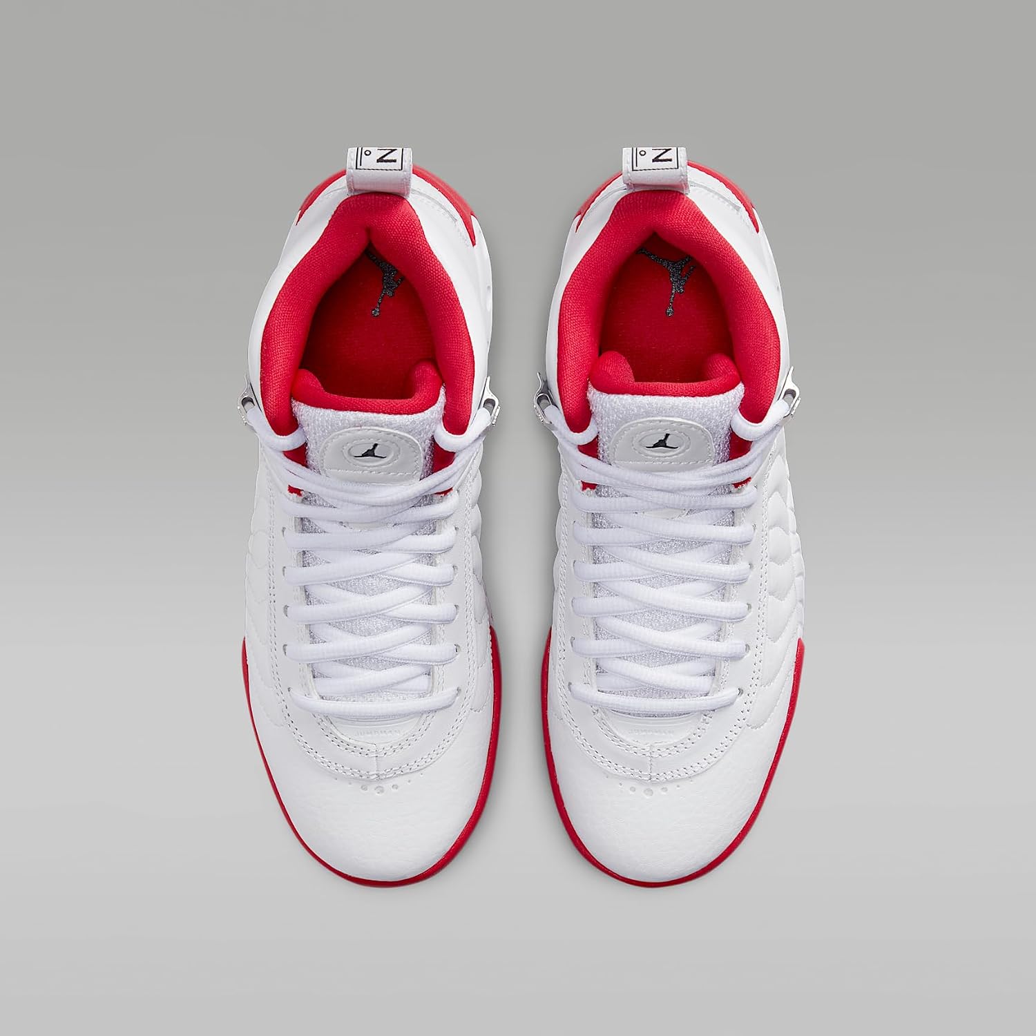 Jordan Jumpman Pro Big Kids' Shoes (White/True Red/Metallic Silver/Black)