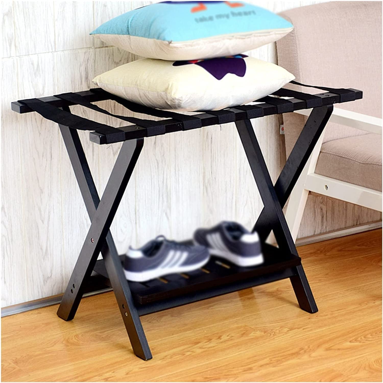 Porte-bagages de chambre pliable pour éviter les valises au sol et protéger vos lits