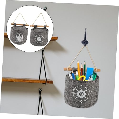 Miniatura 4 de DOITOOL 2 cajas de almacenamiento decorativas para colgar en la pared, organizador de bolsillos para colgar para niños, organizador de