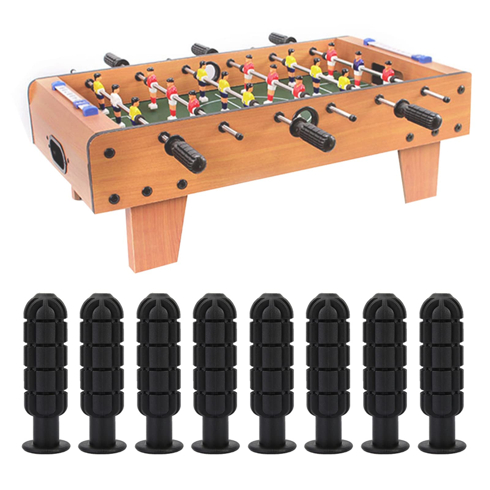 Lot De 8 Poignées Antidérapantes Pour Baby-Foot - Plastique Dur, Standard 5/8", Remplacement De Grip