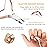 Mudder Acrylic Nail Clippers Kit False Nails Tips Cutter Professional Cuticle Trimmer Nipper Cutter Pusher Remover Stainless Steel Manicure Pedicure Art Tools Set Salon Home(Rose Gold)