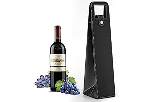 Elegant Single Bottle Leather Wine Tote Carrier