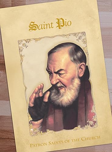 Miniatura 4 de Rosario de San Padre Pío Libro de oraciones de San Padre Pío, tarjeta de oración del Señor Rosario de madera Padre Pío Rosario Padre Pío Set para