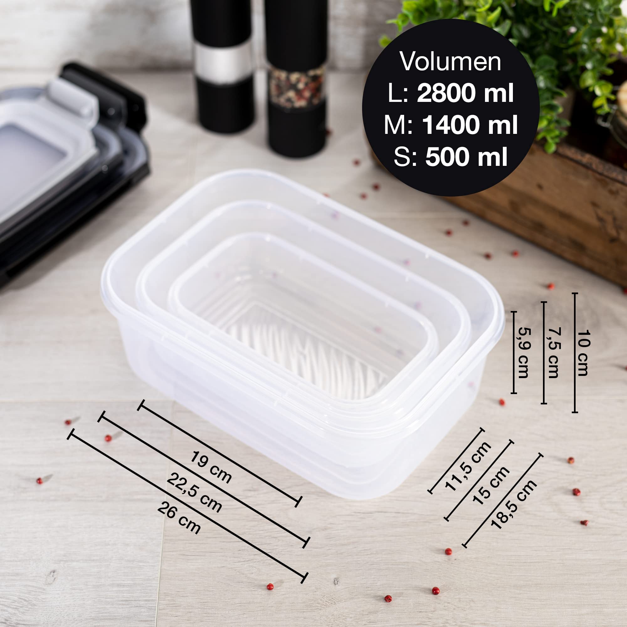 Tefola Lot De 4 Boîtes De Rangement Rectangulaires à Bacon