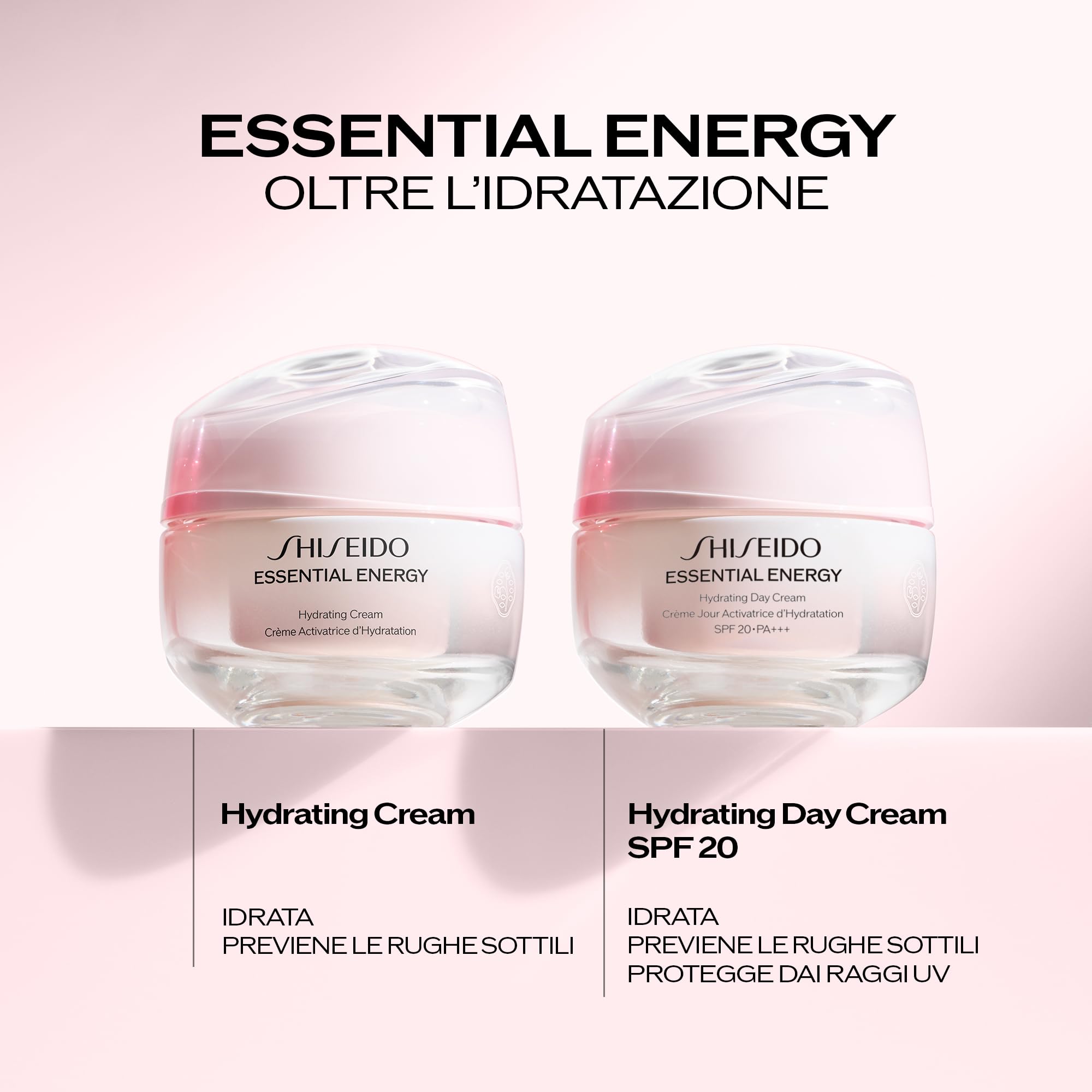 Shiseido | Essential Energy | Crema Viso Idratante Antirughe e Illuminante | Con Acido Ialuronico RED Attivo ed Estratto di Radice di Panax Ginseng | Crema Idratante Soffice e Leggera