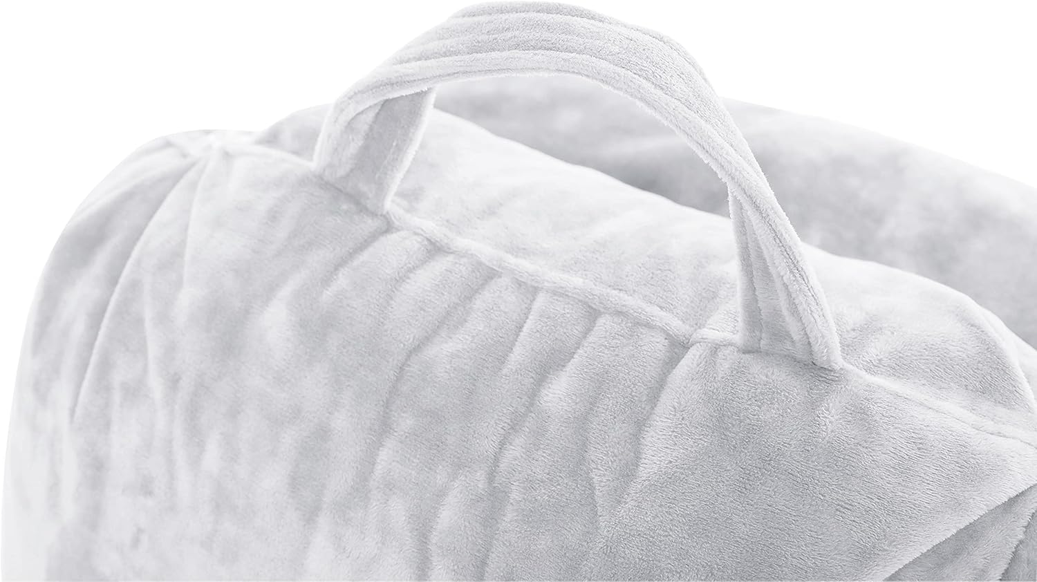 Husband Pillow Cover Only - Washable and Comfortable Microfiber Reading Pillow Removable Cover with Arms - Medium Light Grey - Generous Side & Back Pockets for Your Favorite Comfortable Reading Pillow