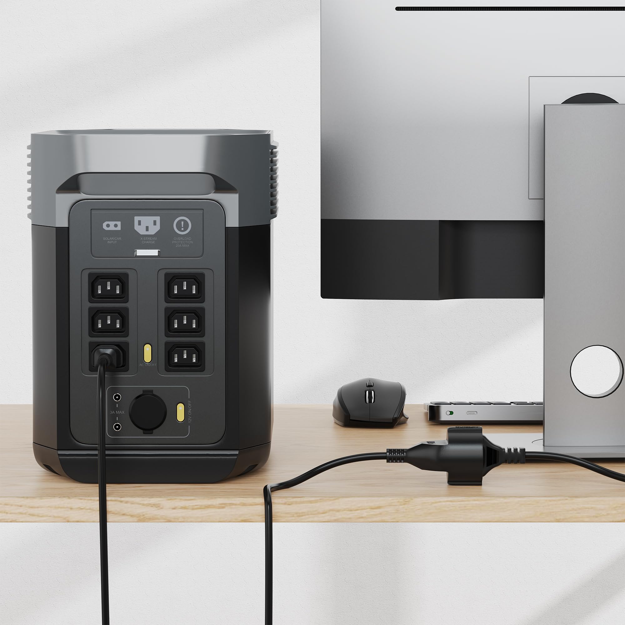 sonero adattatore cavo UPS, cavo di alimentazione da C14 a CEE7, 3 pin, 1,00m, robusto cavo per alimentatore, computer, workstation, sistemi di sicurezza, monitor, spina di rete, nero