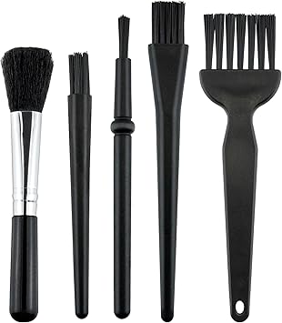 5 PCS Mini Keyboard Cleaning Brushes Kit, PP Handle Nylon Anti Static Electronic Dust Cleaning Brush for Computer Keyboard Motherboard Camera Small Space