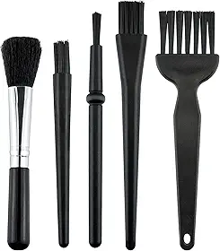 Kit de 5 pincéis de limpeza de mini teclado, cabo de polipropileno, escova de limpeza eletrônica antiestática contra poeira para teclado de computador, placa-mãe, câmera, espaço pequeno