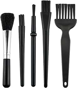 Kit de 5 pincéis de limpeza de mini teclado, cabo de polipropileno, escova de limpeza eletrônica antiestática contra poeira para teclado de computador, placa-mãe, câmera, espaço pequeno