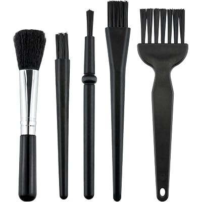 5 PCS Mini Keyboard Cleaning Brushes Kit, PP Handle Nylon Anti Static Electronic Dust Cleaning Brush for Computer Keyboard Motherboard Camera Small Space