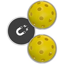 Pickleball Chrome-Plated Small Refrigerator Sports Magnets - Strong Magnetic Hold for Home, Office, School & More | Universal Fit at 1.6 Set of 2