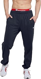 Champion Men's Everyday Fitted Ankle Cotton Pants, 31.5" Inseam, Cotton Knit Pants Left Hip "C" Logo, Cotton Warm-Up Pants
