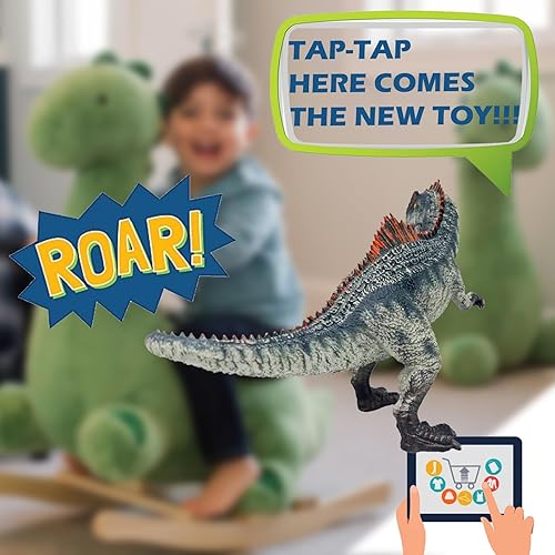 Vista 9 de Gemini&Genius Giganotosaurus - Juguete de dinosaurio para niños, juguete de dinosaurio Giganotosaurus, figura de acción de dinosaurio realista