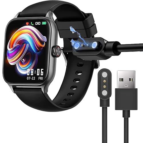 Miniatura 2 de Lamshaw Compatible con el cargador de reloj inteligente LESHIDO, cable de carga USB magnético de repuesto compatible con reloj inteligente ANDFZ