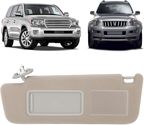 Miniatura 5 de Visera solar con espejo de maquillaje y luz de repuesto para interior de automóvil Land Cruiser Prado 2002 a 2010 (izquierda)