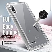 Vista 4 de NZND Funda para LG K22/K32/K22+ Plus con protector de pantalla incorporado, funda protectora resistente a los golpes de cuerpo completo a prueba