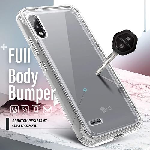 Miniatura 4 de NZND Funda para LG K22/K32/K22+ Plus con protector de pantalla incorporado, funda protectora resistente a los golpes de cuerpo completo a prueba