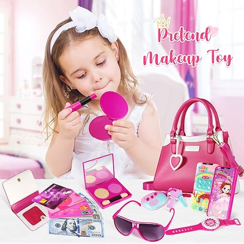 Vista 26 de Shemira Bolso de juego para niñas pequeñas, juguetes de princesa para niñas de 3, 4, 5, 6, 7, 8 años, regalo de Navidad y cumpleaños, bolso