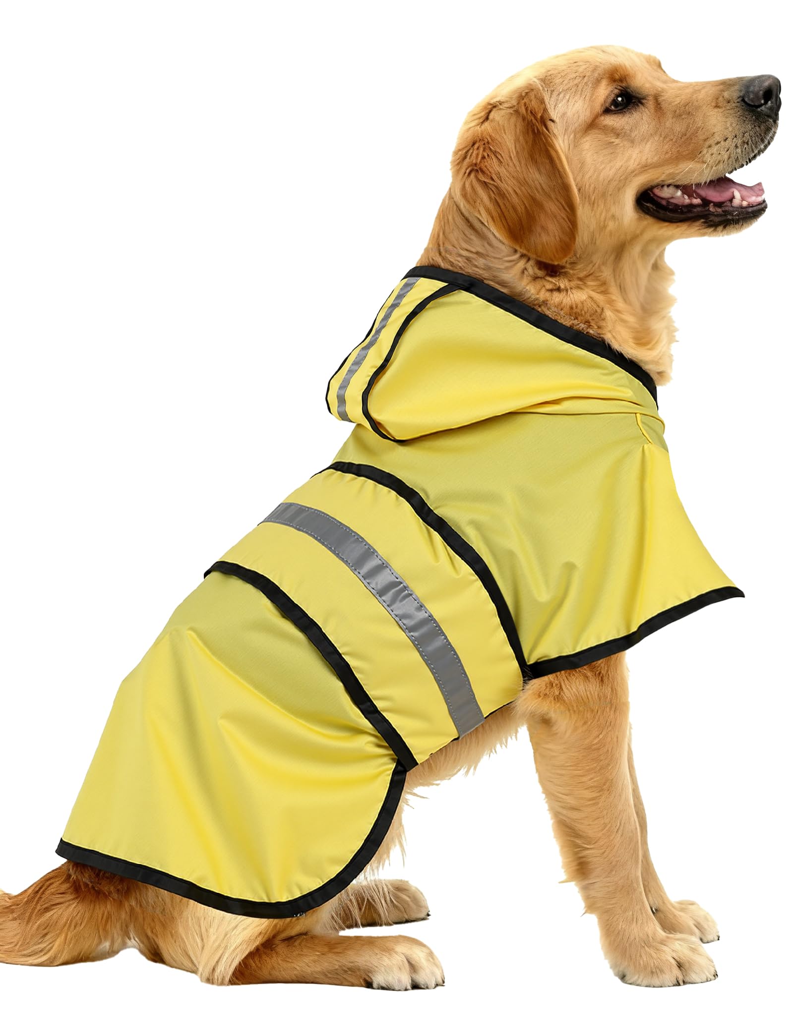 Poncho impermeabile per cani, giallo, XL