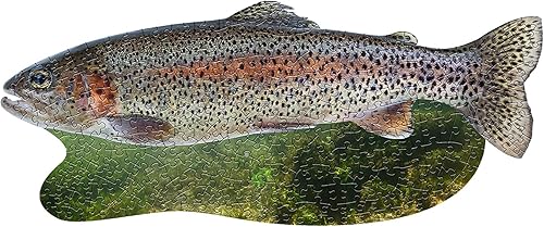 Miniatura 2 de Madd Capp: I AM Trout - Rompecabezas de 300 piezas, rompecabezas en forma de pez, tamaño terminado de 28 x 12 pulgadas, incluye folleto de datos