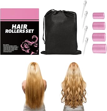 Hair Curler Rollers Heatless Curling Tools Clips Long Short Fine Thin Bangs