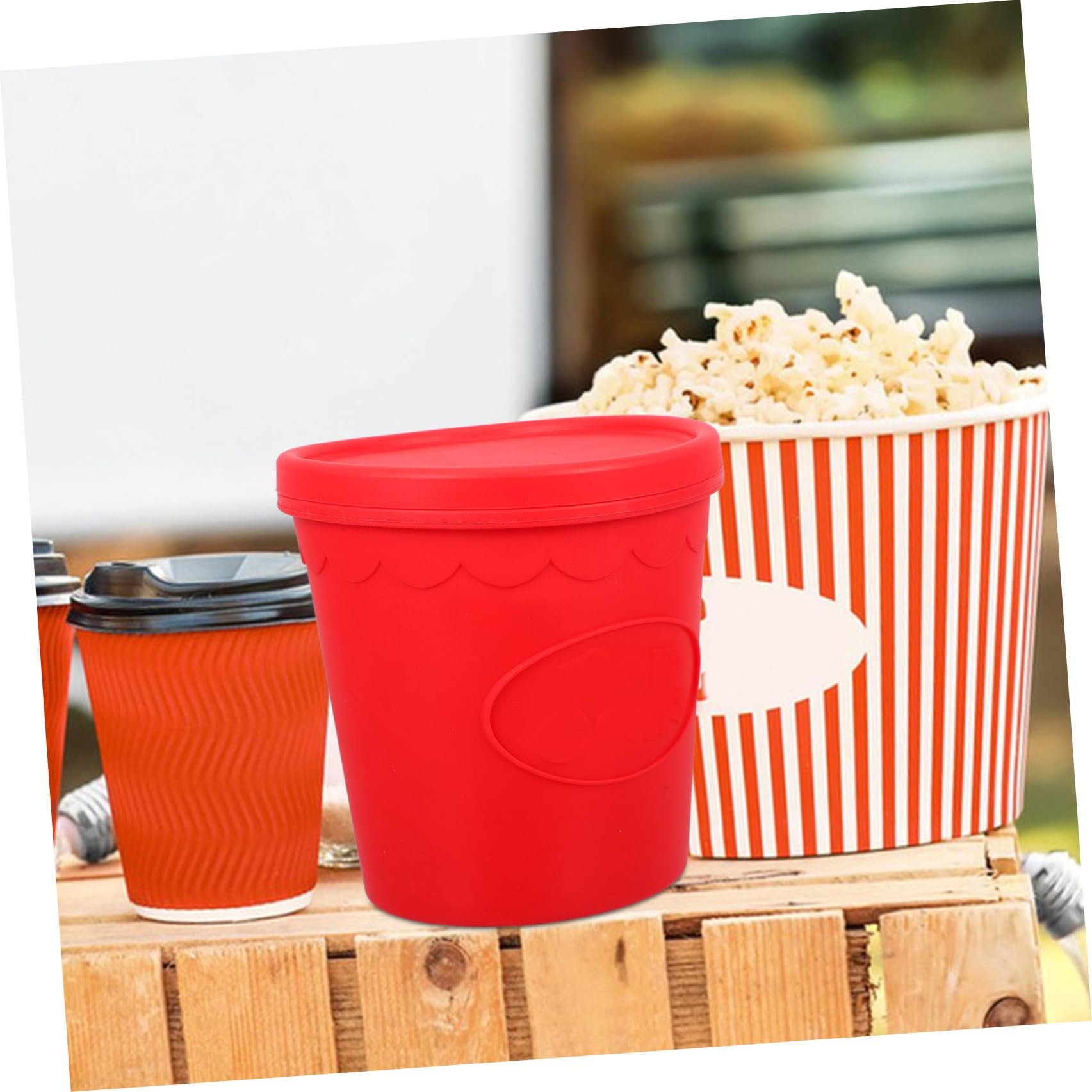 MAGICLULU 3st Popcorn-eimer Popcorn-boxen Für Partys Wiederverwendbare Popcornbehälter Popcornhalter Snackbehälter Filmabend-popcorn-bowl Eimer Für Party-snacks Popcorntüten Kieselgel Rot