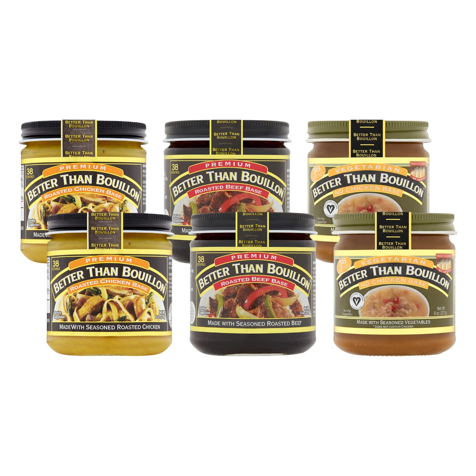 - Chicken Base, Vegetarian No Chicken Base & Roasted Beef Base (Variety Pack)