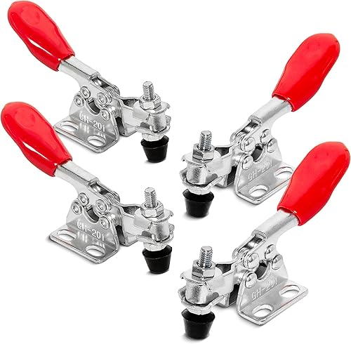 Miniatura 9 de POWERTEC Placa de montaje de abrazadera de palanca con pernos hexagonales, pernos en T para accesorios de pista en T, plantillas y accesorios