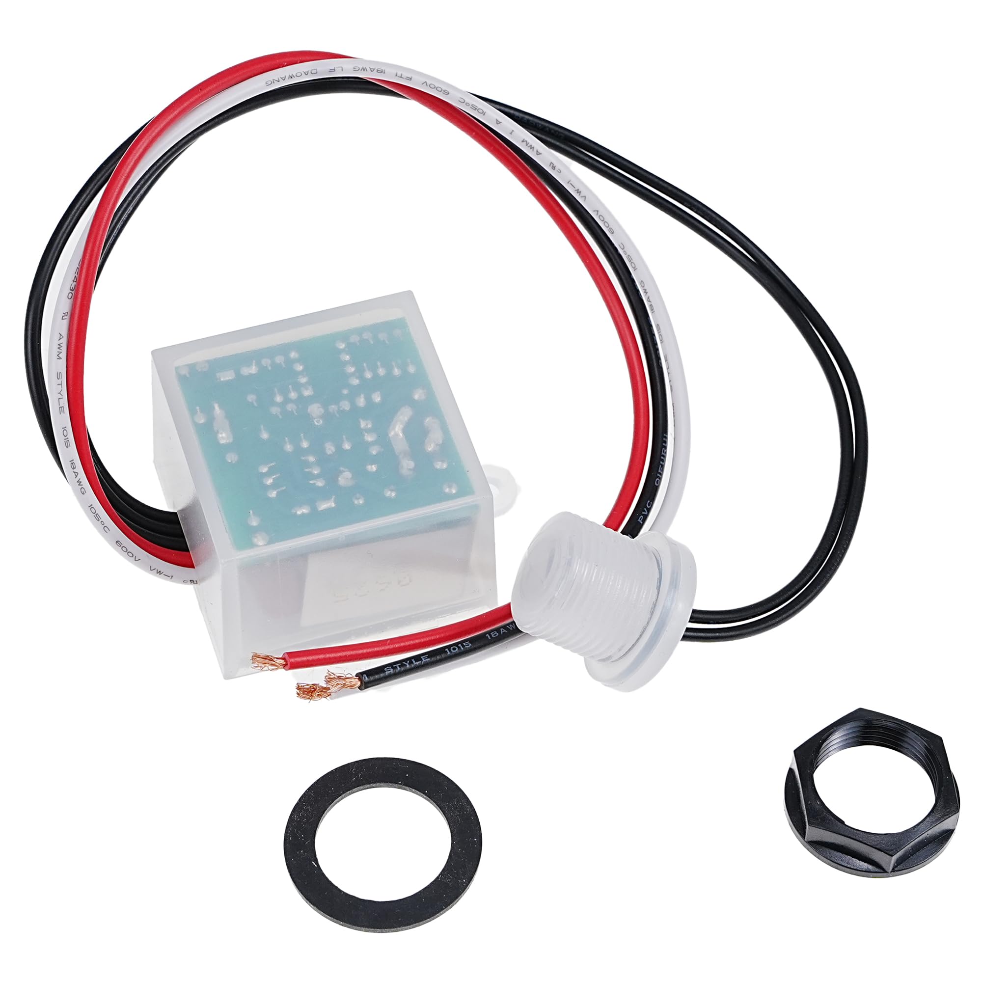A-DIGISHUO Automatic Dusk to Dawn Photocell Sensor, 20mm Threaded Mounting & IP65 Rated for Outdoor Wall Lights, Bulkheads and Security Lighting