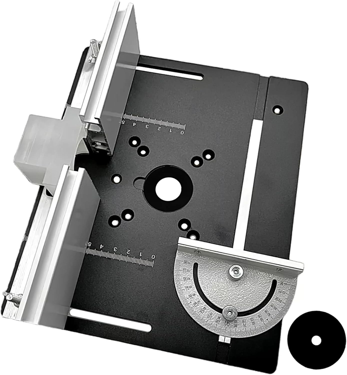 Woodworking Bench Router Table Insert Plate Aluminum Alloy Router Insert Plate Set Cutting Machine Base Table