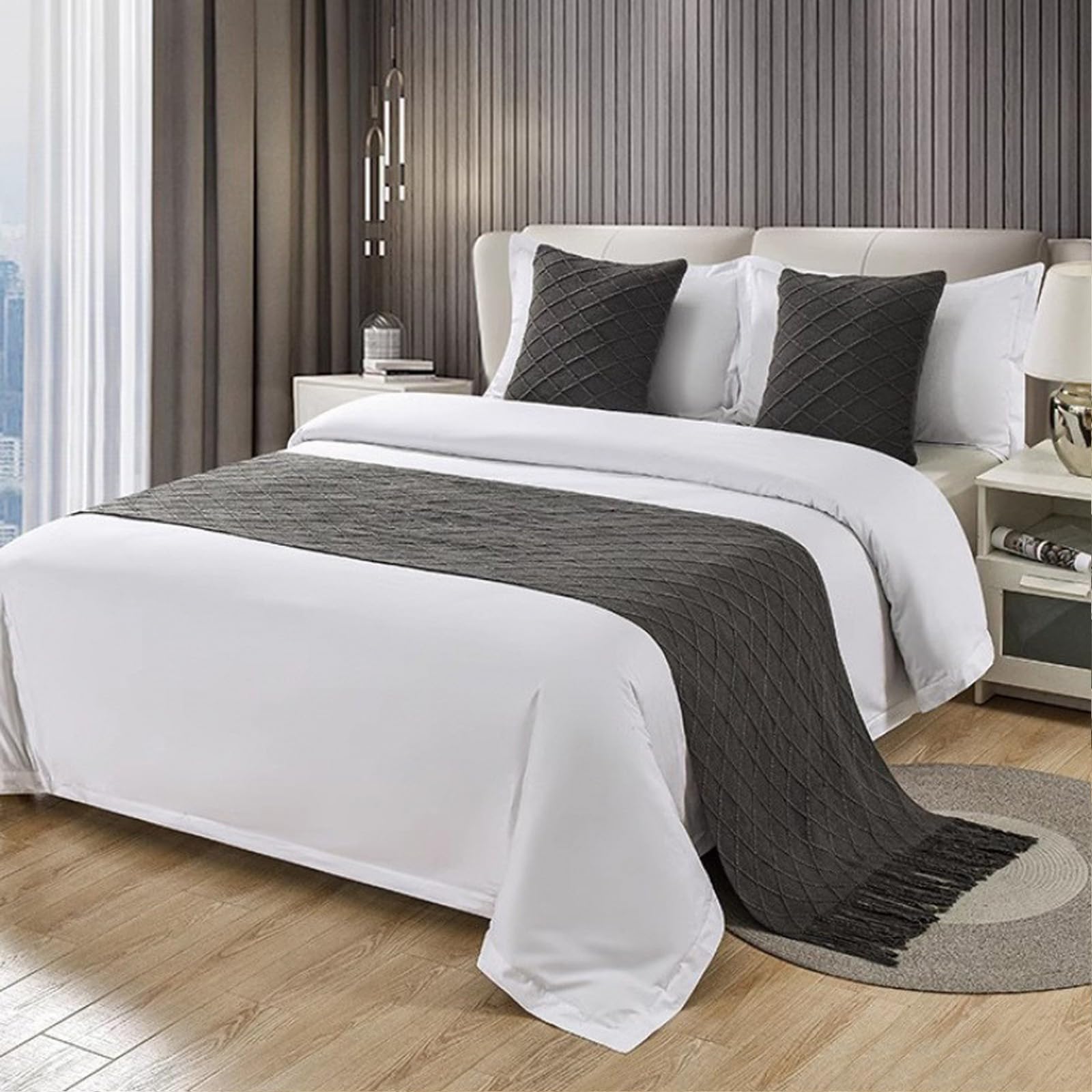 Couverture de luxe unicolore A10 pour protéger et embellir votre literie de chambre