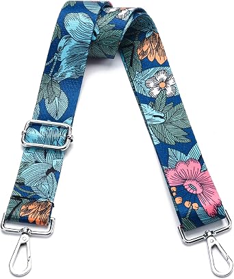 Wide Purse Strap Adjustable Replacement Crossbody Bag Strap Silver Hardware Shoulder Straps